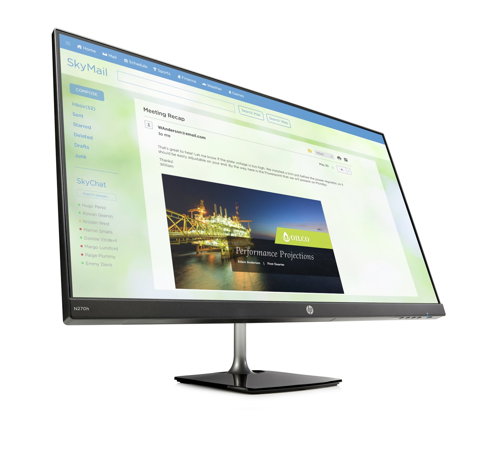 HP 27インチワイドIPSモニター N270h HP 27インチワイドIPSモニター N270h HP DirectPlus専用モデル
